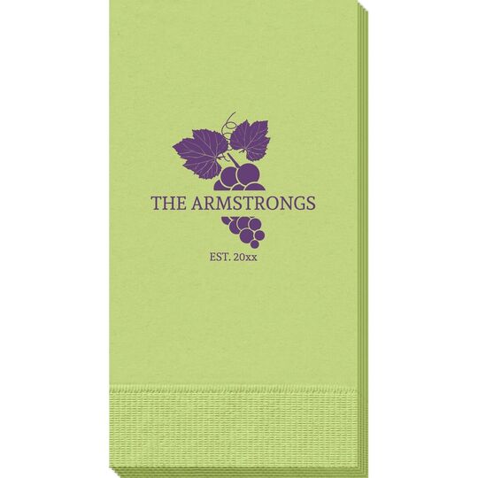 Wine Grapes Guest Towels